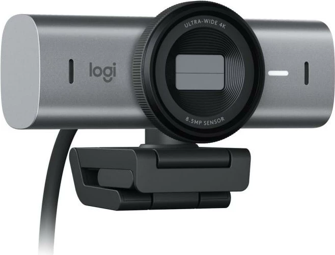 Webcam, Logitech MX Brio 960-001554, 4K ultra-wide 8MP, për livestream, gri e çelët