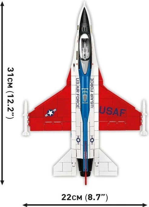 Set blloqe ndërtimi, Cobi, F-16 (YF-16) First Flight 1974 COBI-5892, 375 pjesë, shkallë 1:48, seri Armed Forces