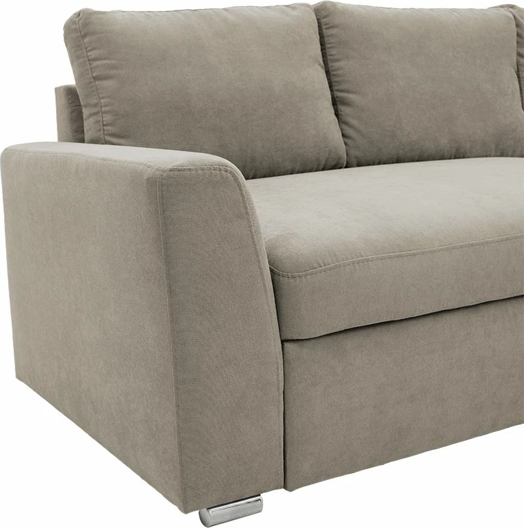 Kënd divan-krevat Belle, këndi majtë, bezhë, 236x164x88cm