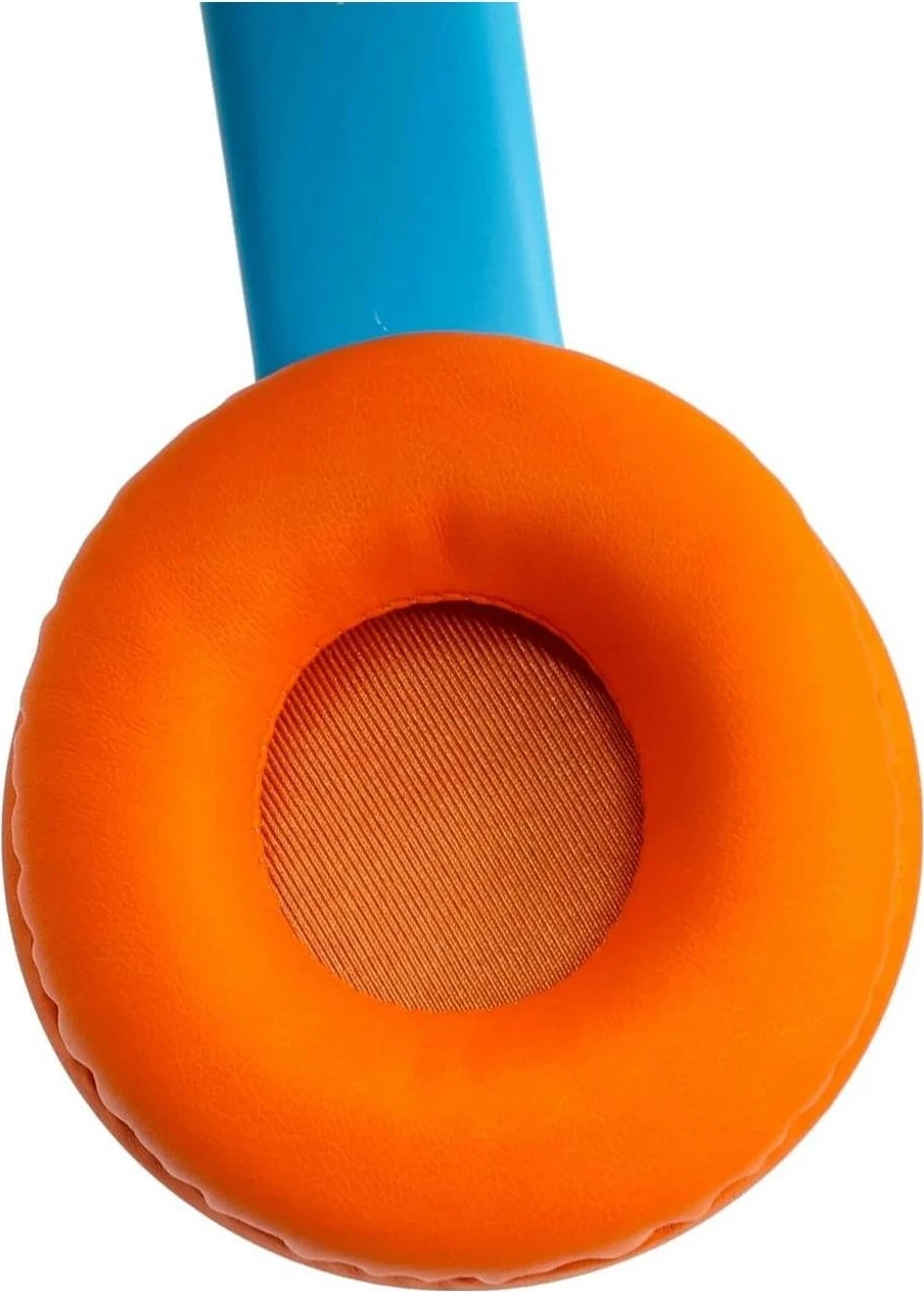 Kufje PowerLocus PLED Kids, Bluetooth, LED, on-ear, kaltër/portokalli