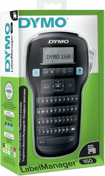 printer etiketa Yakimasport DYMO LabelManager 160 QWERTZ, argjendtë/zi