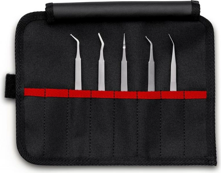 Set pincetash Knipex 92 00 03, 5 copë, çelik inoksi, e zezë