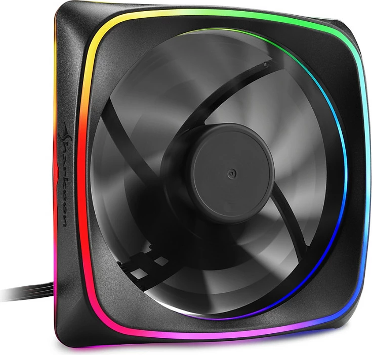 Ventilator kasë SHARKOON RGB SHARK Lights 120mm, 1000 RPM, i zi