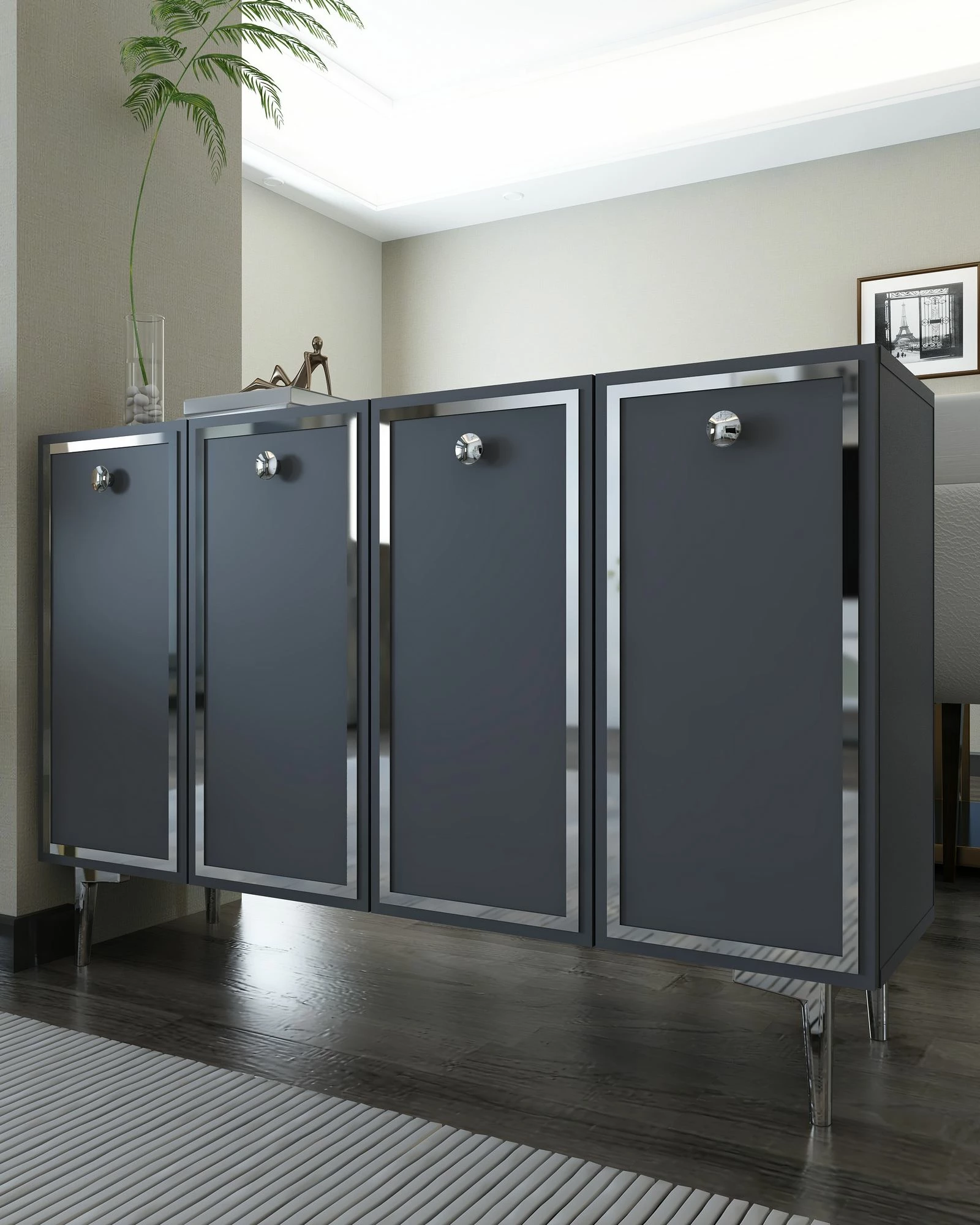 Konsol Skye Decor, anthracite, silver, 8161KM-1