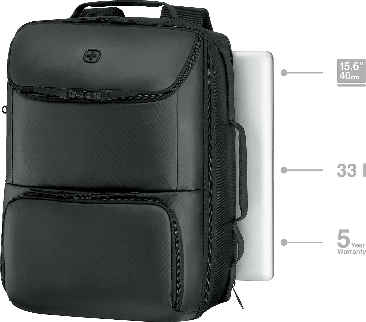 Çantë shpine për laptop Wenger UrbanOne Travel, 15.6", 33L, e zezë