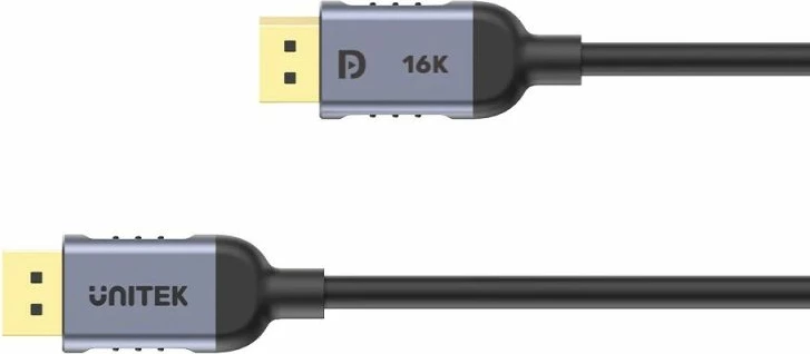 Kabllo DisplayPort Unitek 2.1 3m, gri/zezë
