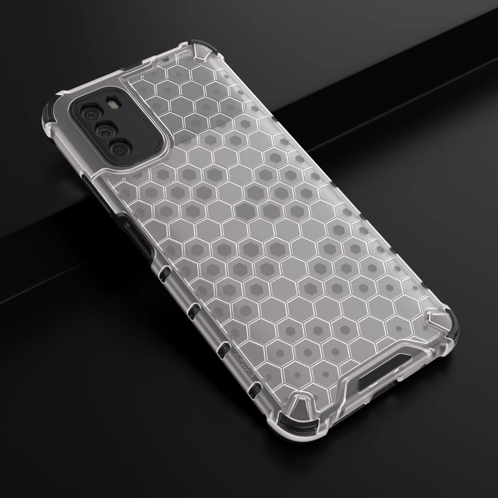 Mbështjellës Hurtel Honeycomb për Xiaomi Poco M3, Transparent