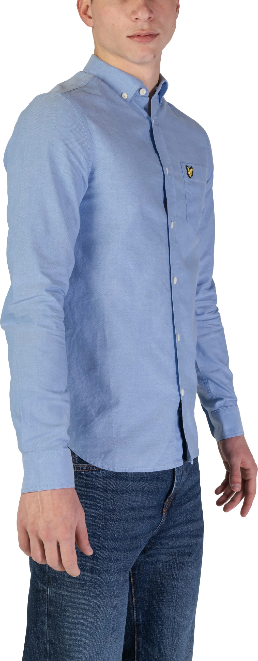 Këmishë për meshkuj Lyle & Scott LW1302VOG, kaltër e çelët [Madhësia: XS]