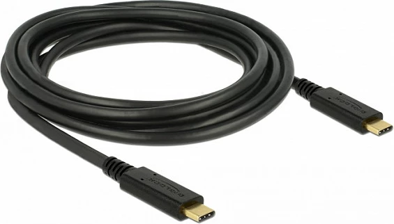 Kabllo USB-C DeLOCK 83325, USB 2.0, 3 m, 5 A, e zezë