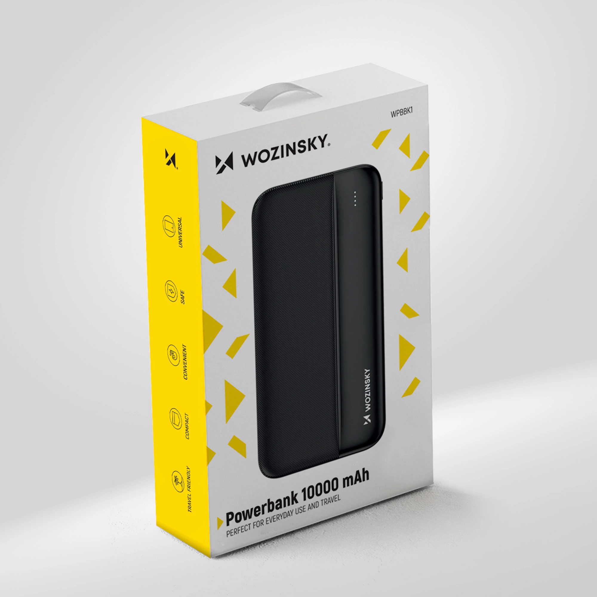 Powerbank Wozinsky WPBBK1, 10000mAh, 2x USB, e zezë