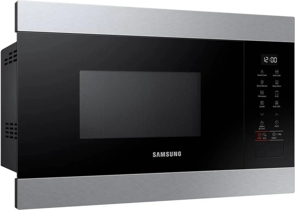Furrë me mikrovalë e inkorporueshme, Samsung, MG22M8274AT/E2, 22L, grill, 850W, kontroll me prekje, e zezë/inoks