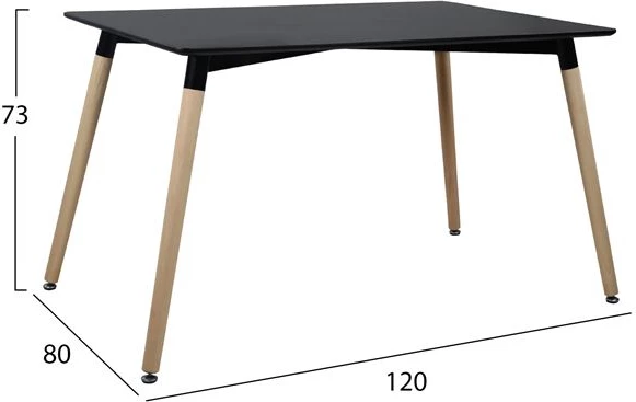 Set tavoline ngrënieje 5 pjesë me tavolinë dhe 4 karrige FH102228 120x80x73 cm