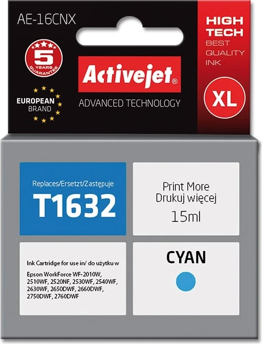 Ngjyrë zëvendësuese Activejet AE-16CNX për printer Epson, 15 ml
