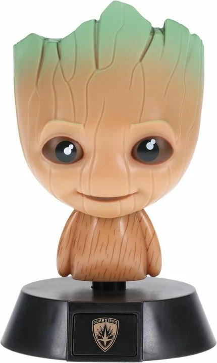 Lampë tavoline Paladone Marvel Groot Icon 12 cm, me bateri 2x AAA, kafe/zezë