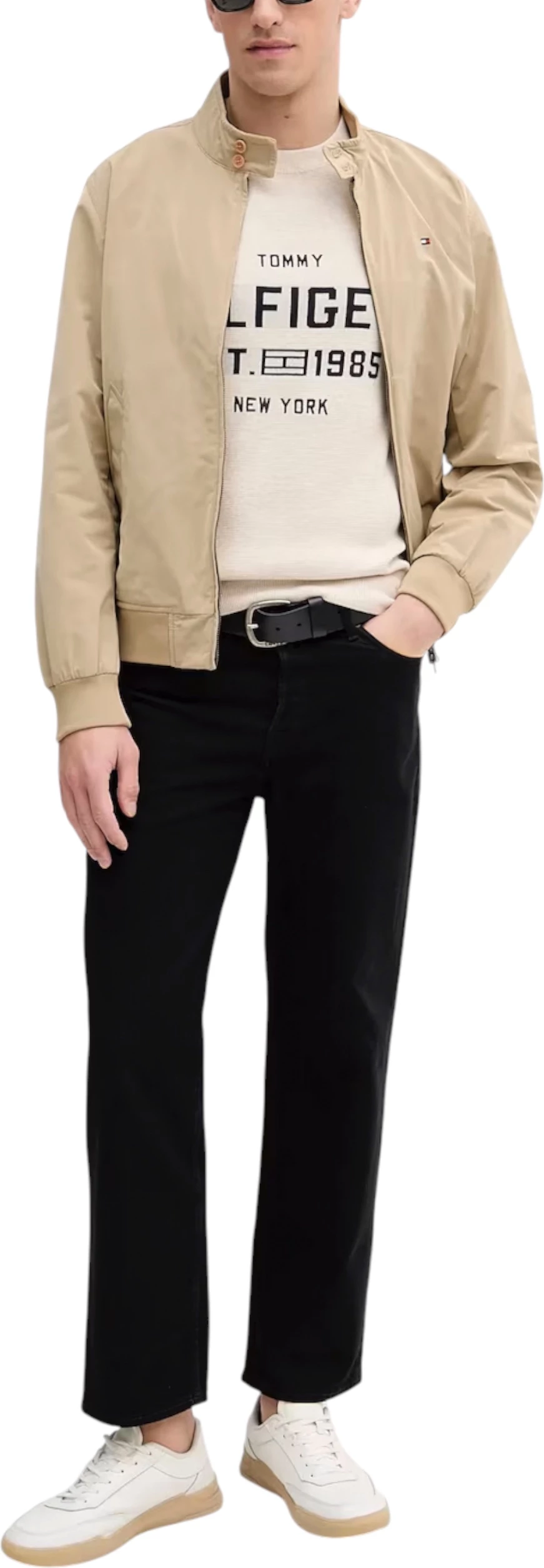 Xhemper për meshkuj Tommy Hilfiger ATHLEISURE Crew Neck MW0MW39533, bezhë e çelët [Madhësia: XXXL]