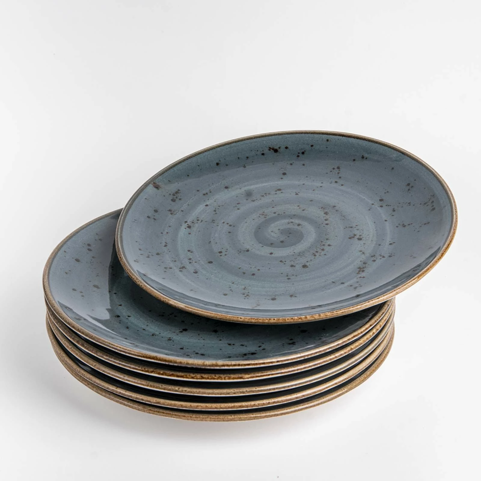 Set pjatash të rrafshëta Fine Dine Arando Ø260 mm, porcelan, gri, 6 copë