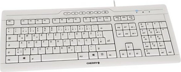 Tastierë Cherry STREAM 3.0, Full-size, Wired, USB, QWERTY, Gri