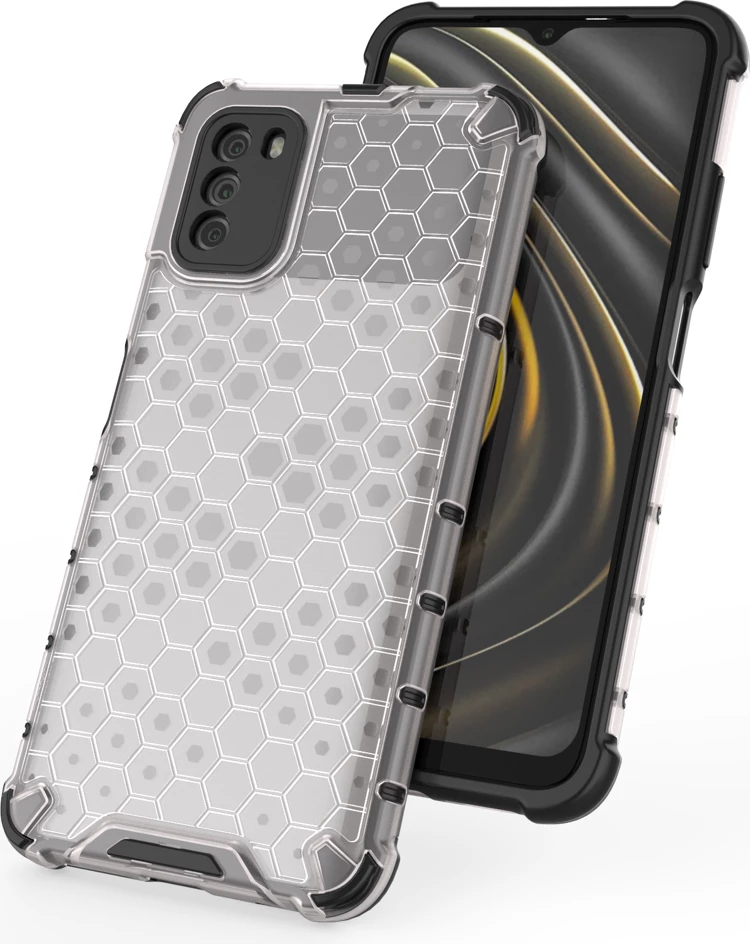 Mbështjellës Hurtel Honeycomb për Xiaomi Poco M3, Transparent