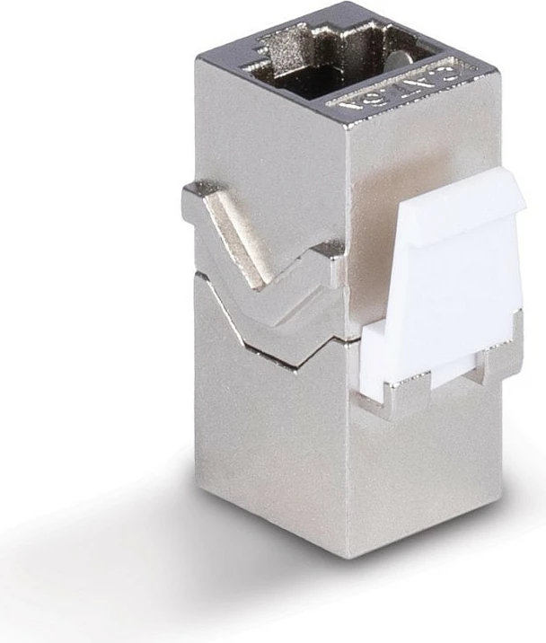 Kupler Keystone RJ45 LINDY Cat6A, femër-femër, i ekranizum, argjendtë