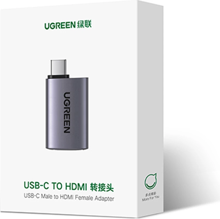 Adapter USB-C në HDMI Ugreen US320, 4K, Gri