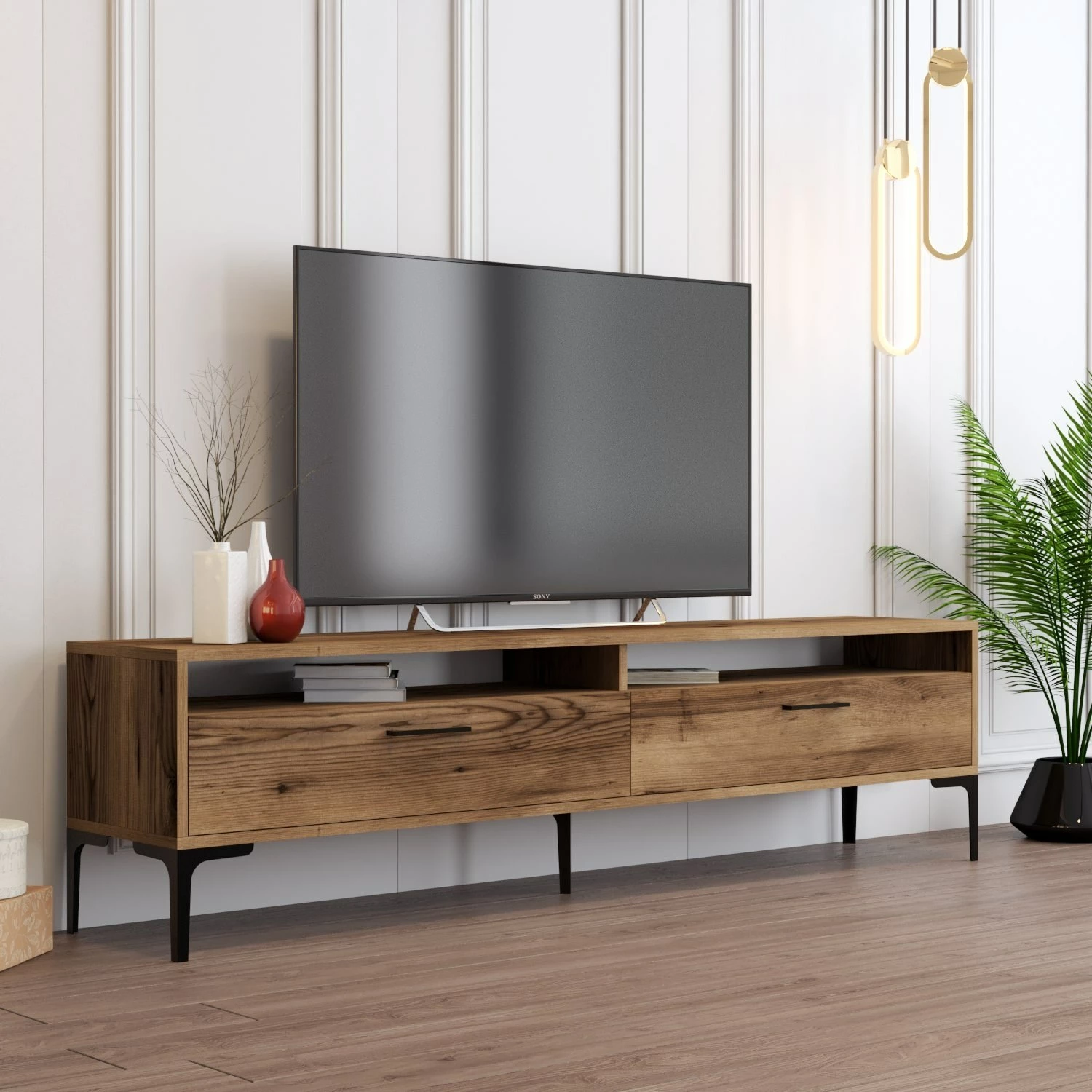 Komodë TV Hanah Home, Istanbul 2, ngjyrë arre