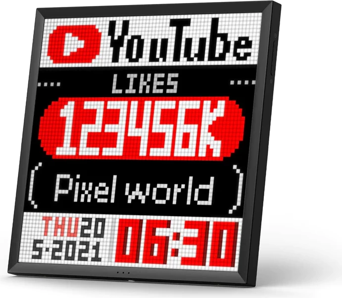 Kornizë Ekrani Divoom Pixoo 64 DIY Pixel Art LED Display Frame