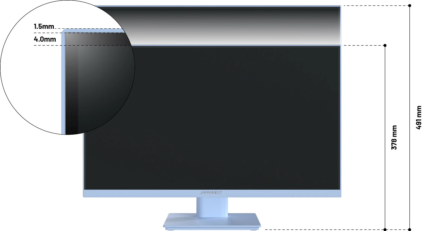 Monitor gaming JAPANNEXT 23.8" IPS Full HD 1920x1080 120Hz, bazë blu