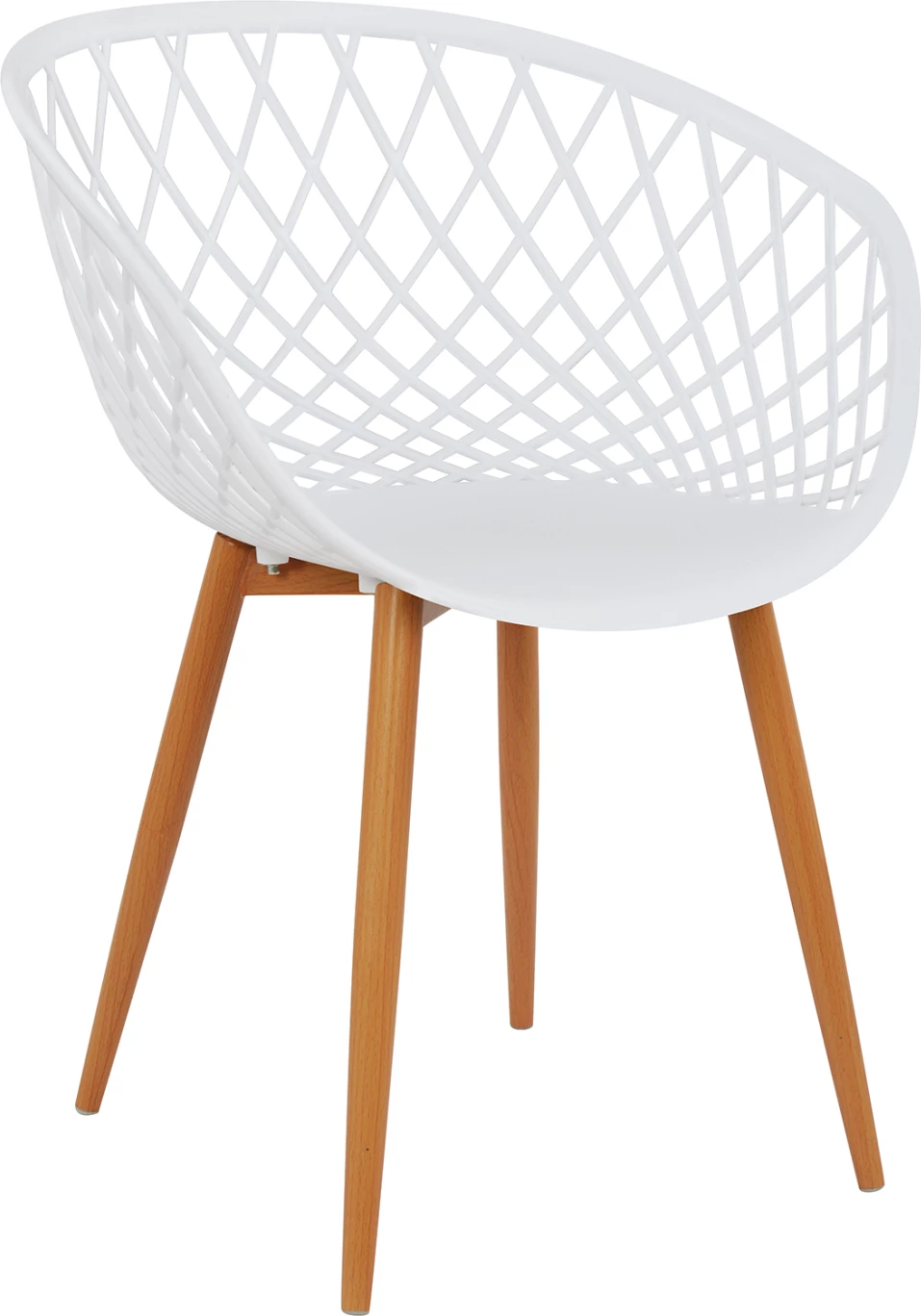 Karrige me krahë polipropileni e bardhë Ariadne FH8001.01 62,5x56x80cm, set prej 4 copë