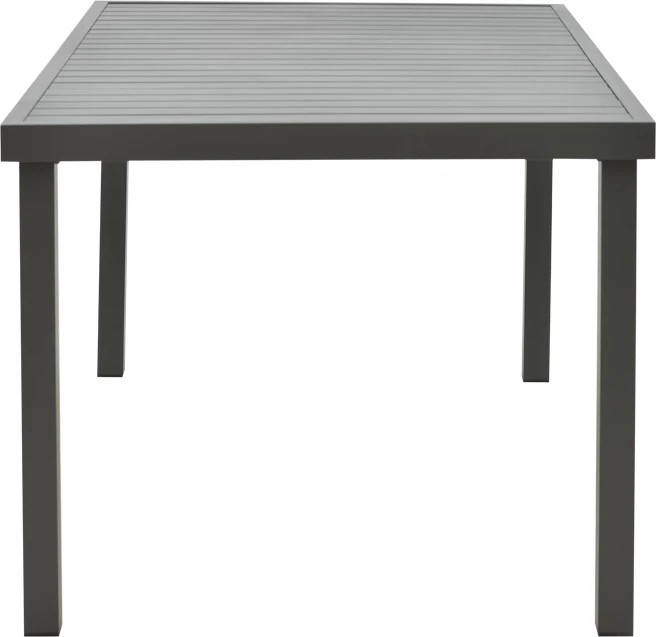 Set tavoline me 6 karrige regjisori, alumin, ngjyrë antracit, Mabu-Kliton B, 150x80x74cm