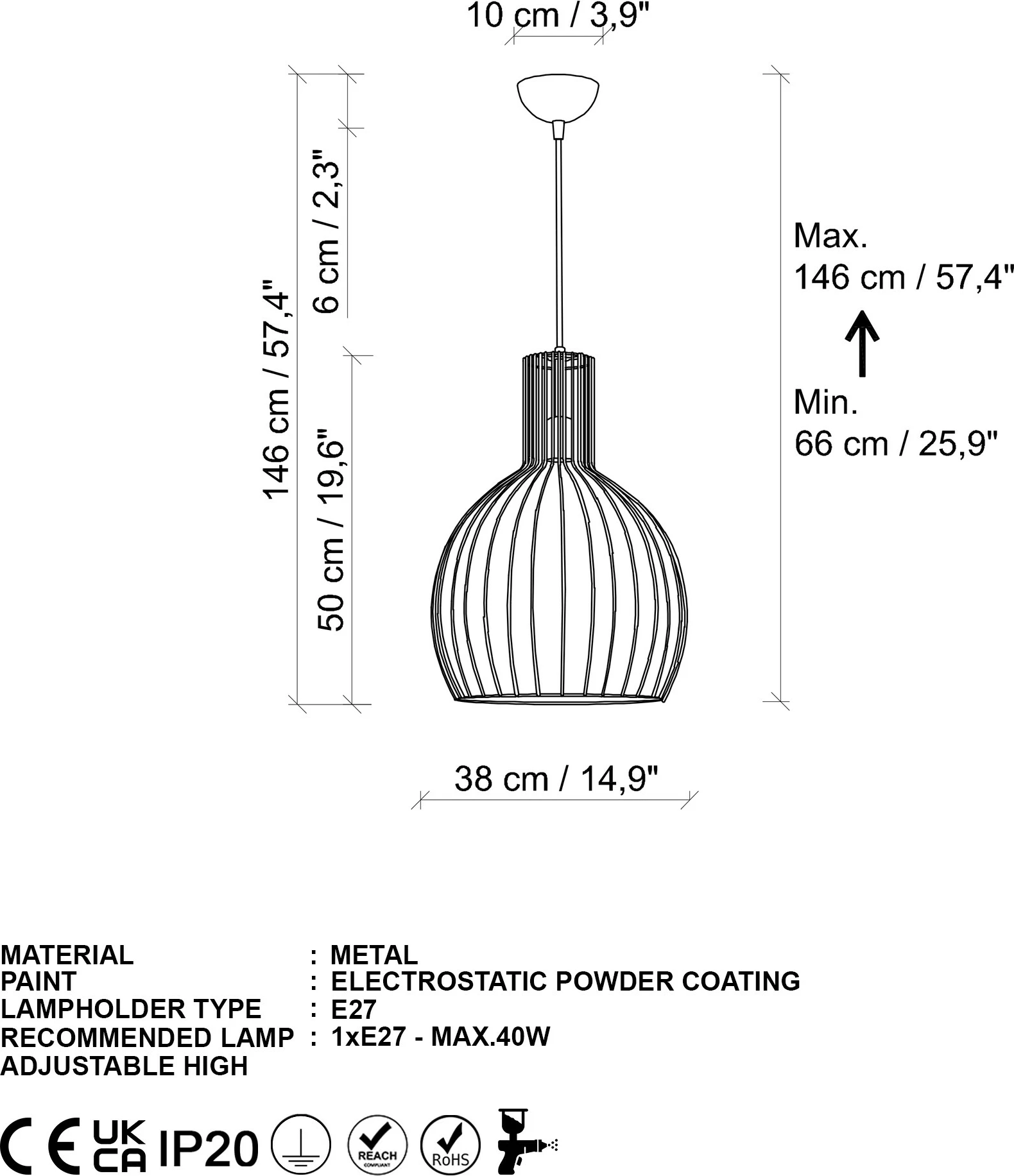 Llambë tavani Opviq, Tabut - Mr - 756-1, ngjyrë ari