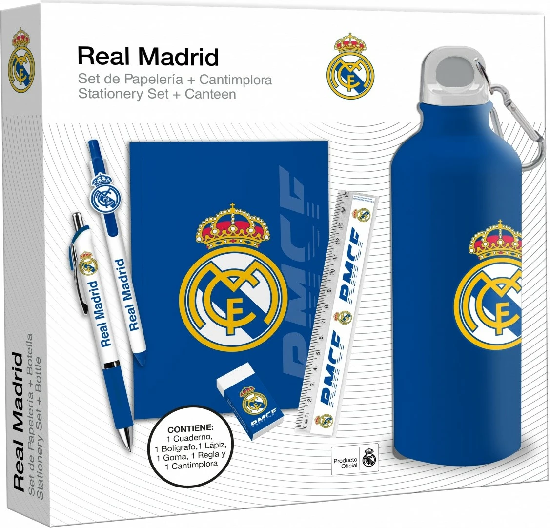 Set shkolle me bidon, Real Madrid (Kids Euroswan), RM00029, kapacitet 650 ml, blu, set