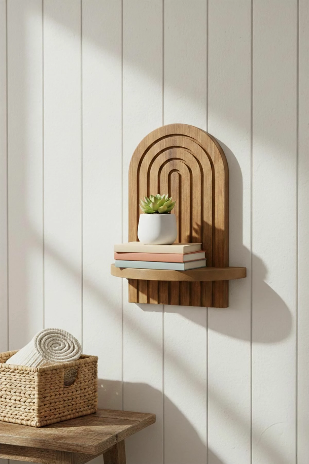 Raft muri dekorativ Skye Decor, Artmtkwll1, ngjyrë lisi