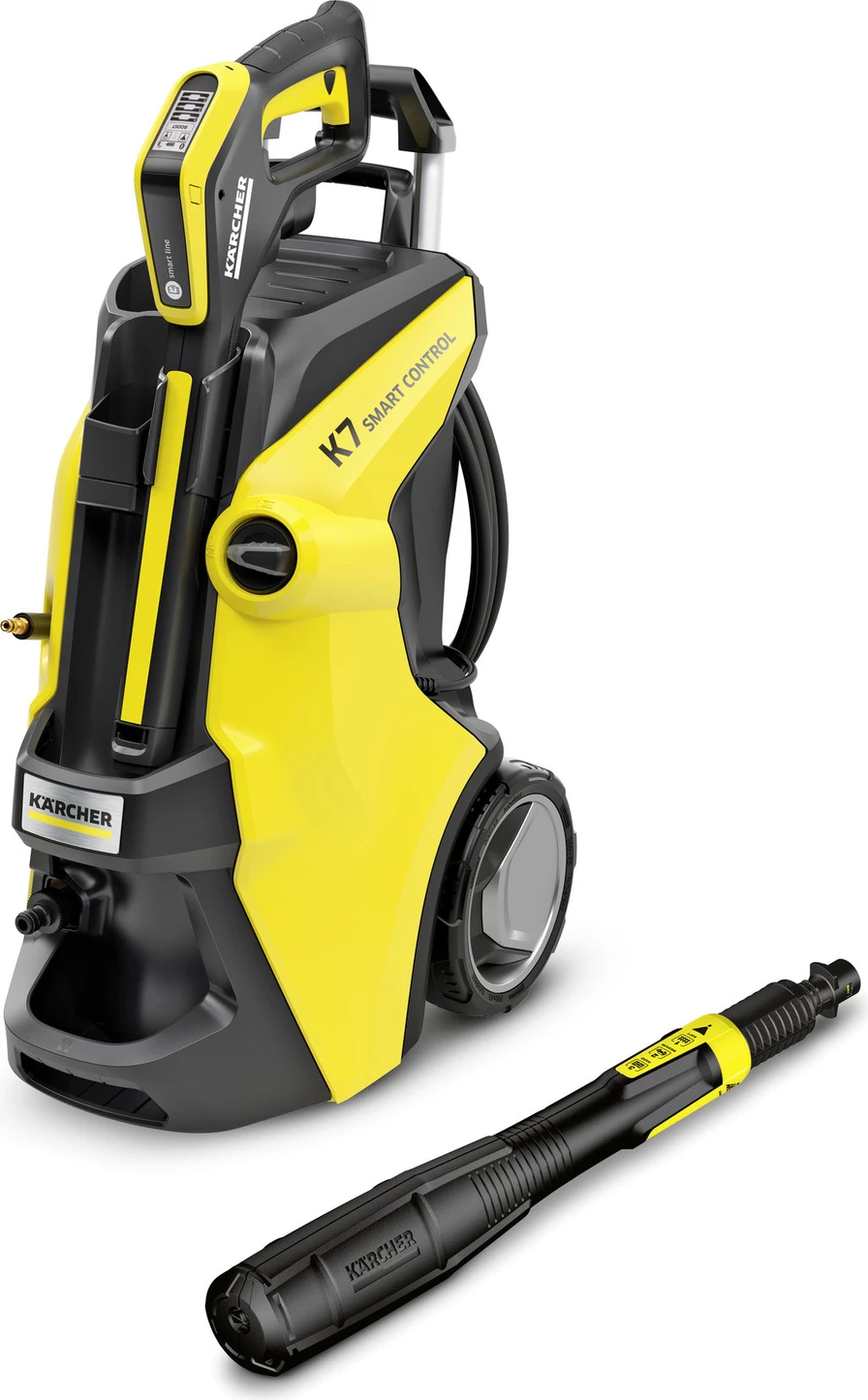 Pastrues me presion të lartë, Karcher K7 Smart Control (1.317-200.0), 180 bar, 3 kW, 10 m zorrë, Bluetooth, verdhë/zezë