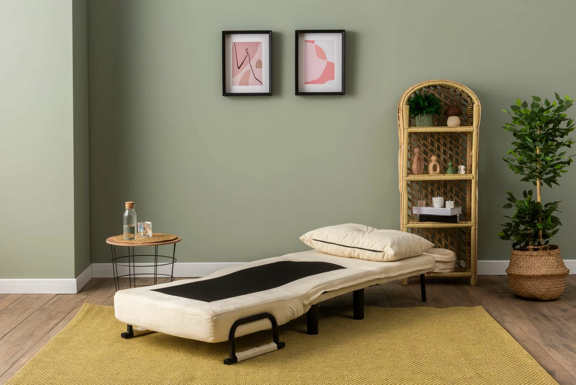 Krevat-karrige një vendës, Sento Single, ngjyrë krem