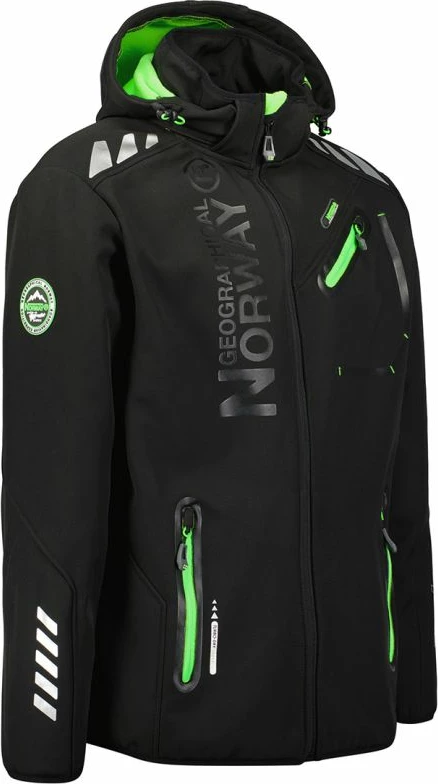 Jakne softshell për meshkuj Geographical Norway, e zezë/e gjelbër [Madhësia: XL]