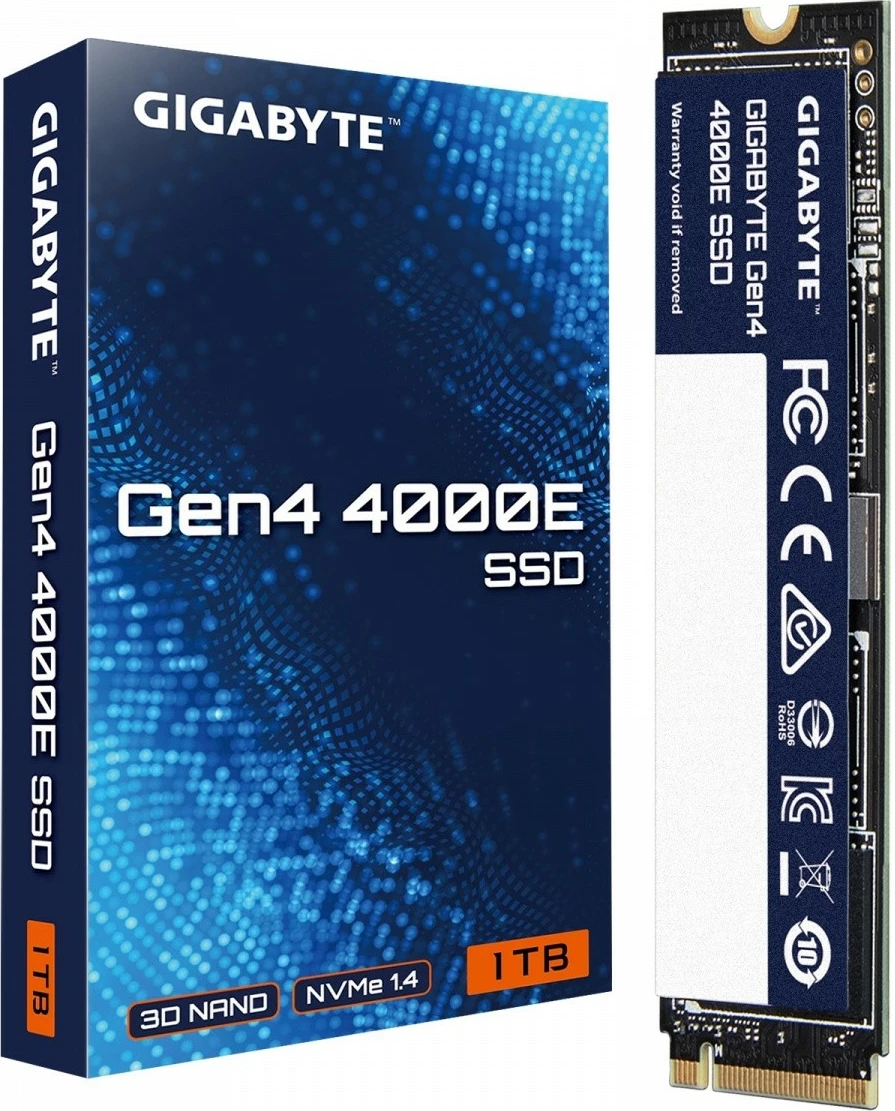 SSD NVMe, Gigabyte, Gen4 4000E G440E1TB, 1TB, M.2 2280, PCIe 4.0, 4000/3900MB/s