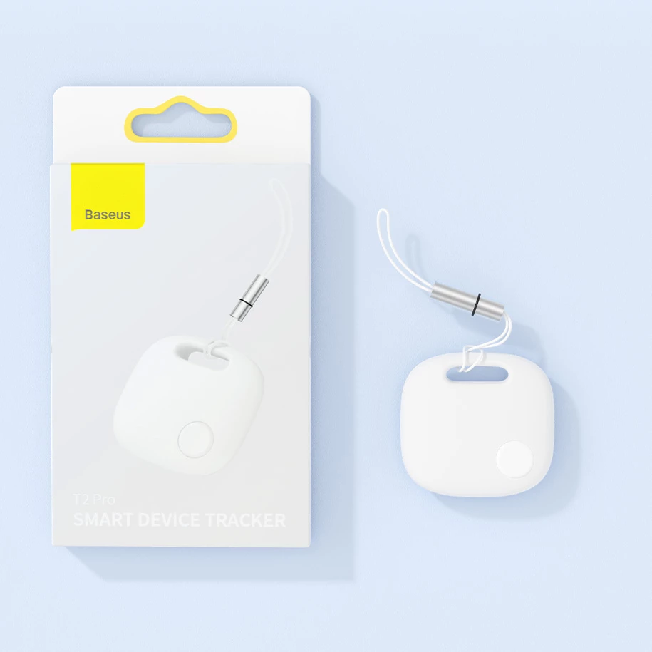 GPS tracker i mençur Baseus T2 Pro për çelësa, çantë, fëmijë, i bardhë
