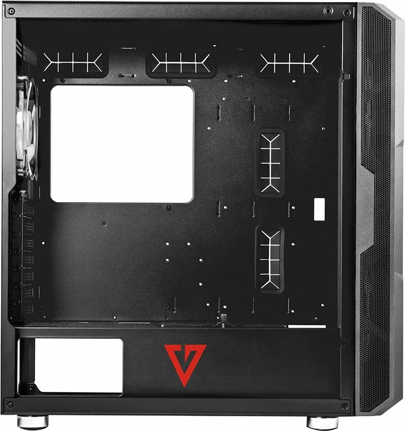 Kasë Modecom Volcano Amirani ARGB (AT-AMIRANI-PG-10-000000-0002), Midi Tower ATX, USB-C, pa PSU, e zezë