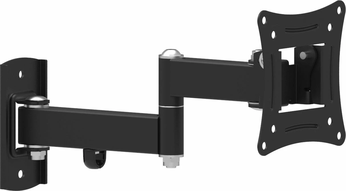 Mbajtës muri për TV/monitor Art AR-82 10"-27" VESA 75x75/100x100, deri 15 kg, i zi