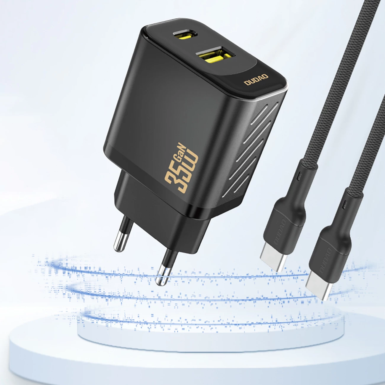 Karikues muri Dudao A27 MaxC, 35W, me kabllo USB-C, i zi