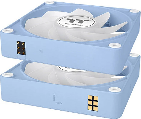 Ventilator ftohës 140mm Thermaltake CT140 EX Reverse ARGB Sync, 3 copë, PWM, Hydrangea Blue
