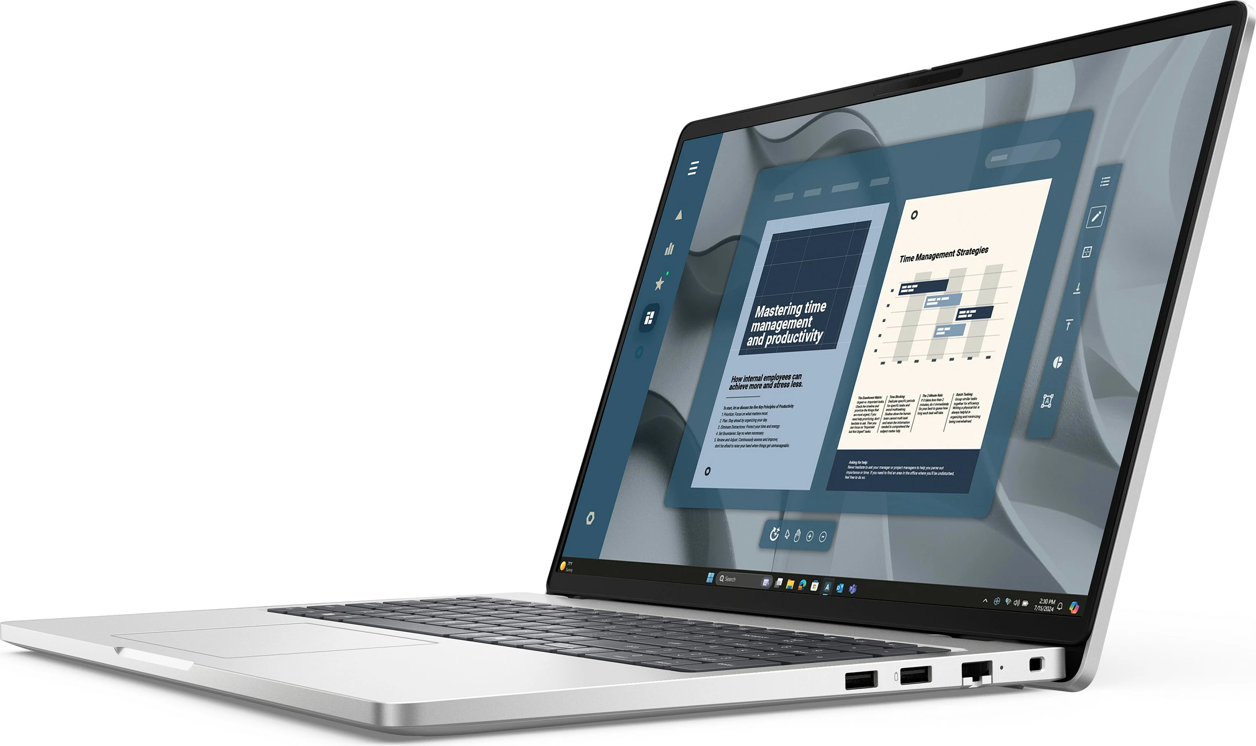 Laptop Dell Pro 16 PC16255, Ryzen AI 5 PRO 340, 16GB RAM, 512GB SSD, 16" 1920x1200, Windows 11 Pro, Platinum Silver