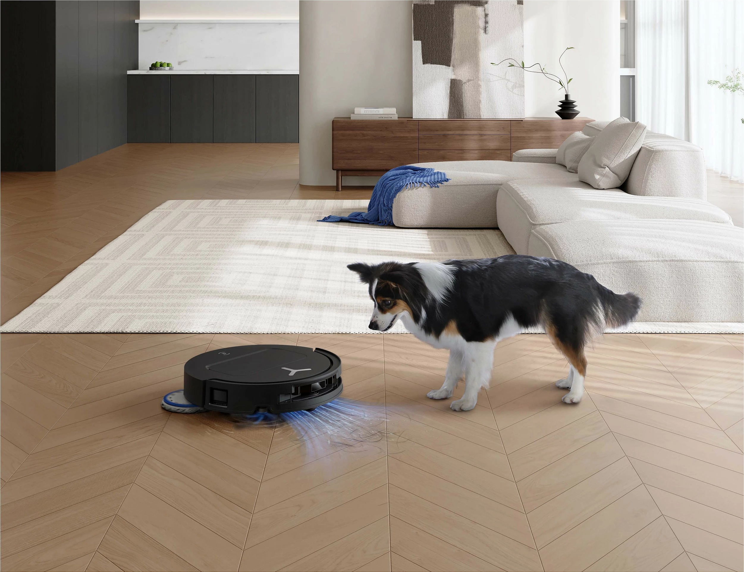 Fshesë robotike ECOVACS DEEBOT T50 OMNI (Gen3), 25000Pa, mop, Wi‑Fi, e zezë
