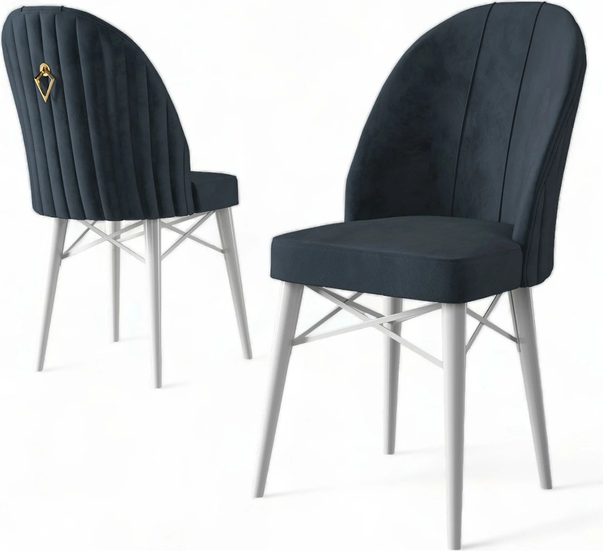 Set karrigesh (6 copë) Hanah Home, Ritim, anthracite dhe e bardhë