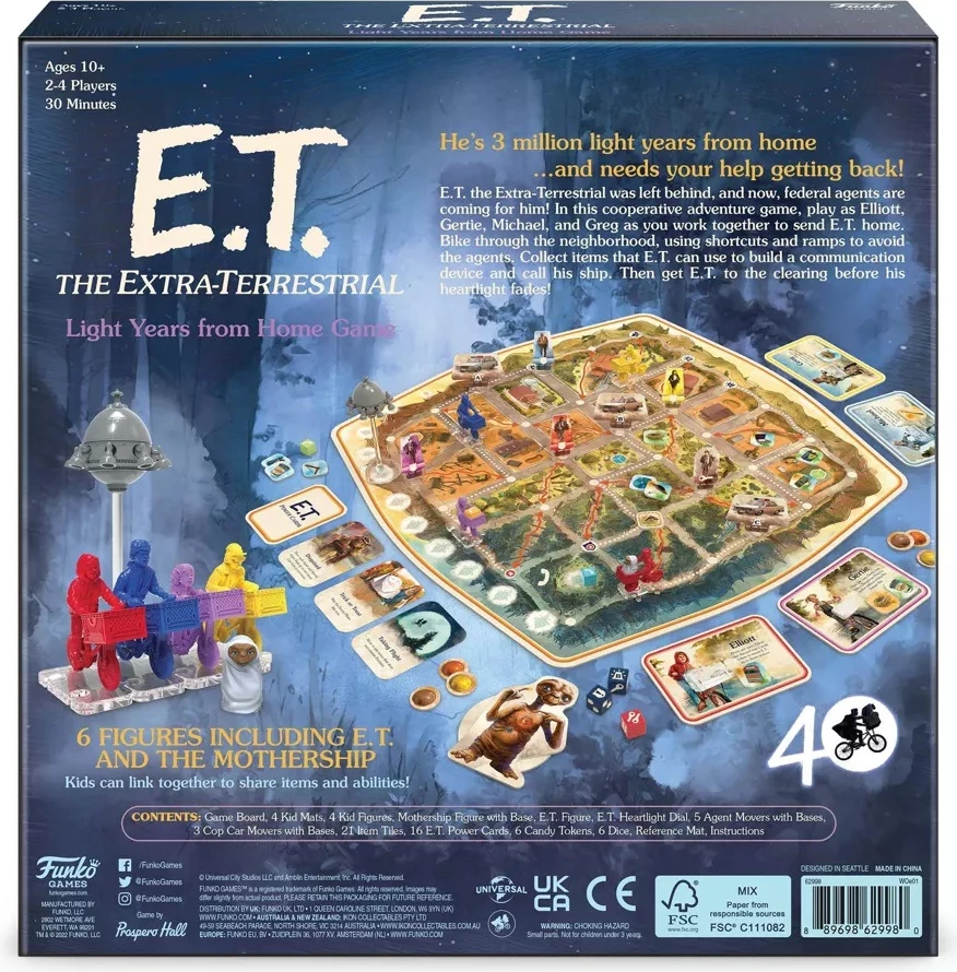 Lojë tavoline Funko Games E.T. The Extra-Terrestrial, kooperative, 2-4 lojtarë, 10+