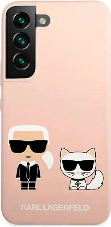 Hardcase Karl Lagerfeld KLHCS22MSSKCI për Samsung Galaxy S22+, rozë e çelët