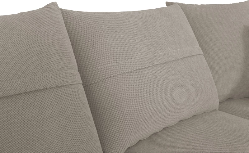 Kënd divani Montana, ngjyrë gri e lehtë, jastëkë gri miu, 275x215x93cm