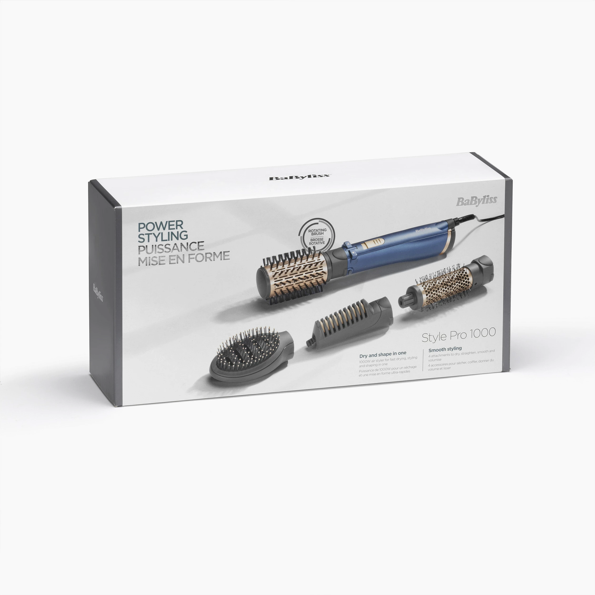 Furçë elektrike për flokë BaByliss Style Pro AS965E, me aksesorë, blu