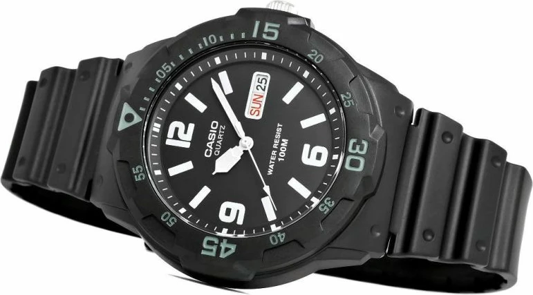 Orë dore për meshkuj Casio, e zezë