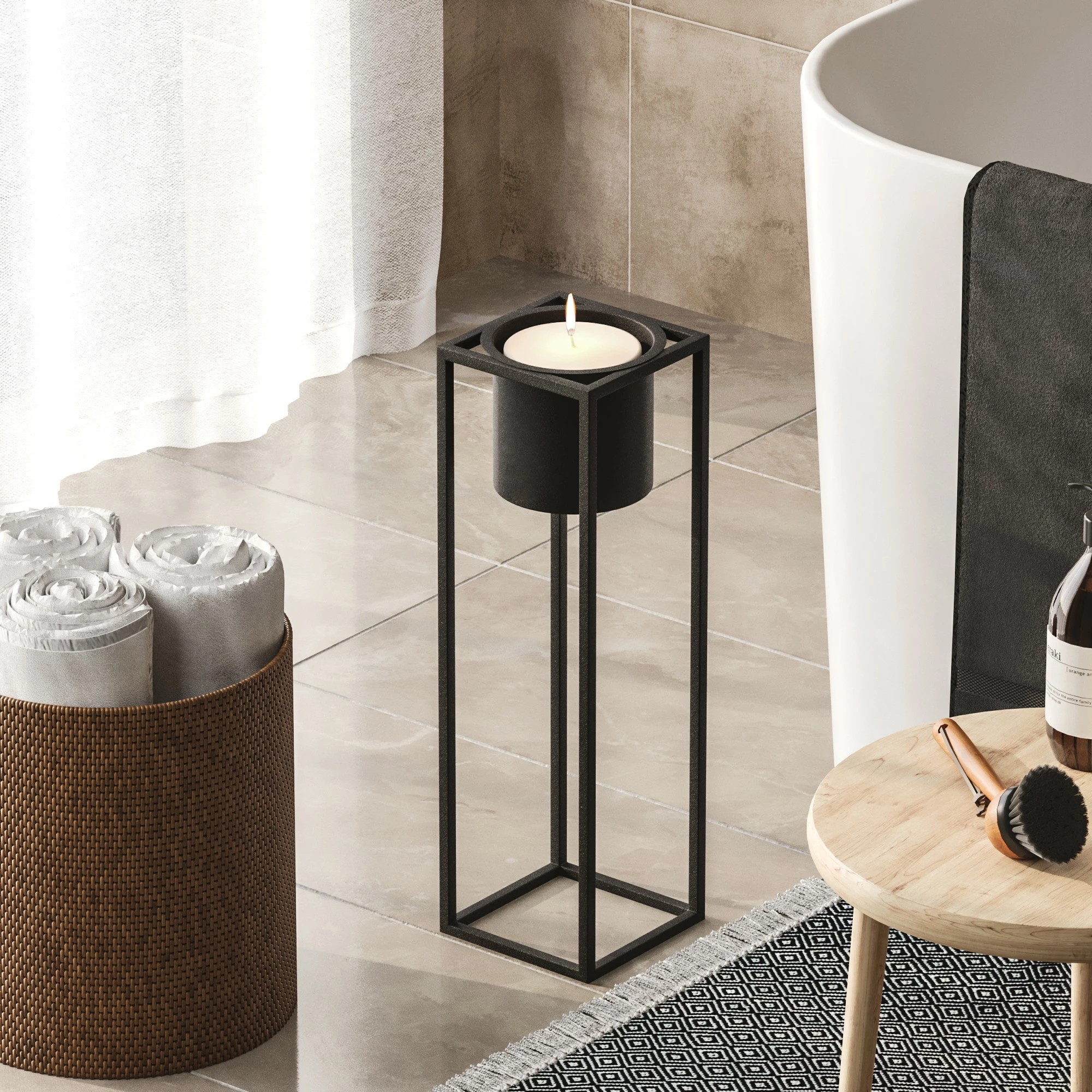 Vazo dekorative Aberto Design, GED-023, metal i zi